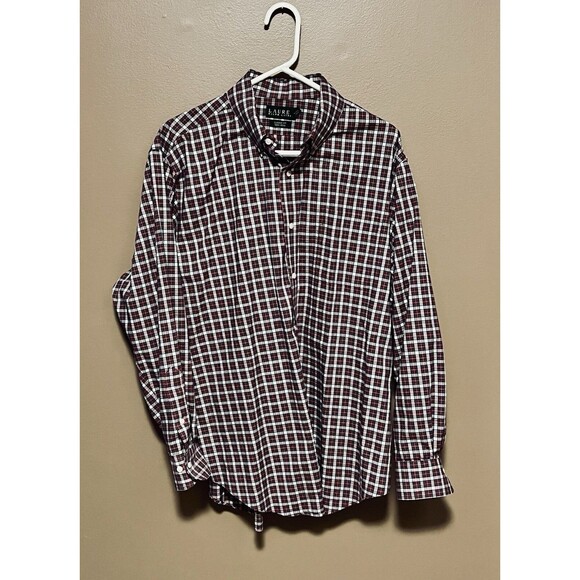 LAUREN RALPH LAUREN Adult Men's Button Down Dress Shirt XL 17 34/35 CLASSIC FIT - Picture 2 of 9